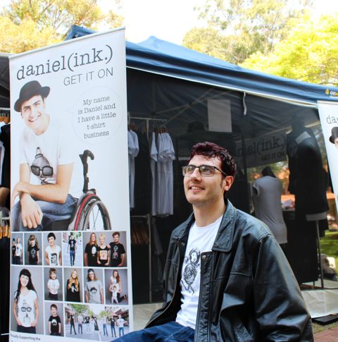 Daniel Pavlovic outside his business stand.