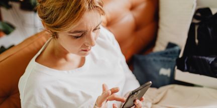 woman using a mobile phone
