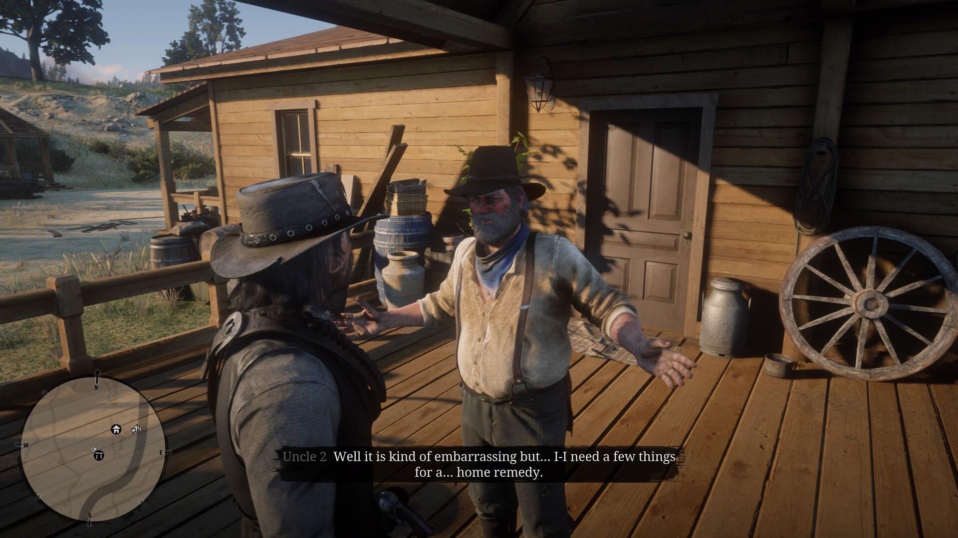 Red Dead redemption Screengrab showing captions from Red Dead Redemption