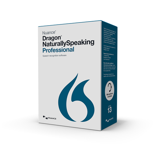 Dragon NaturallySpeaking packaging in blue