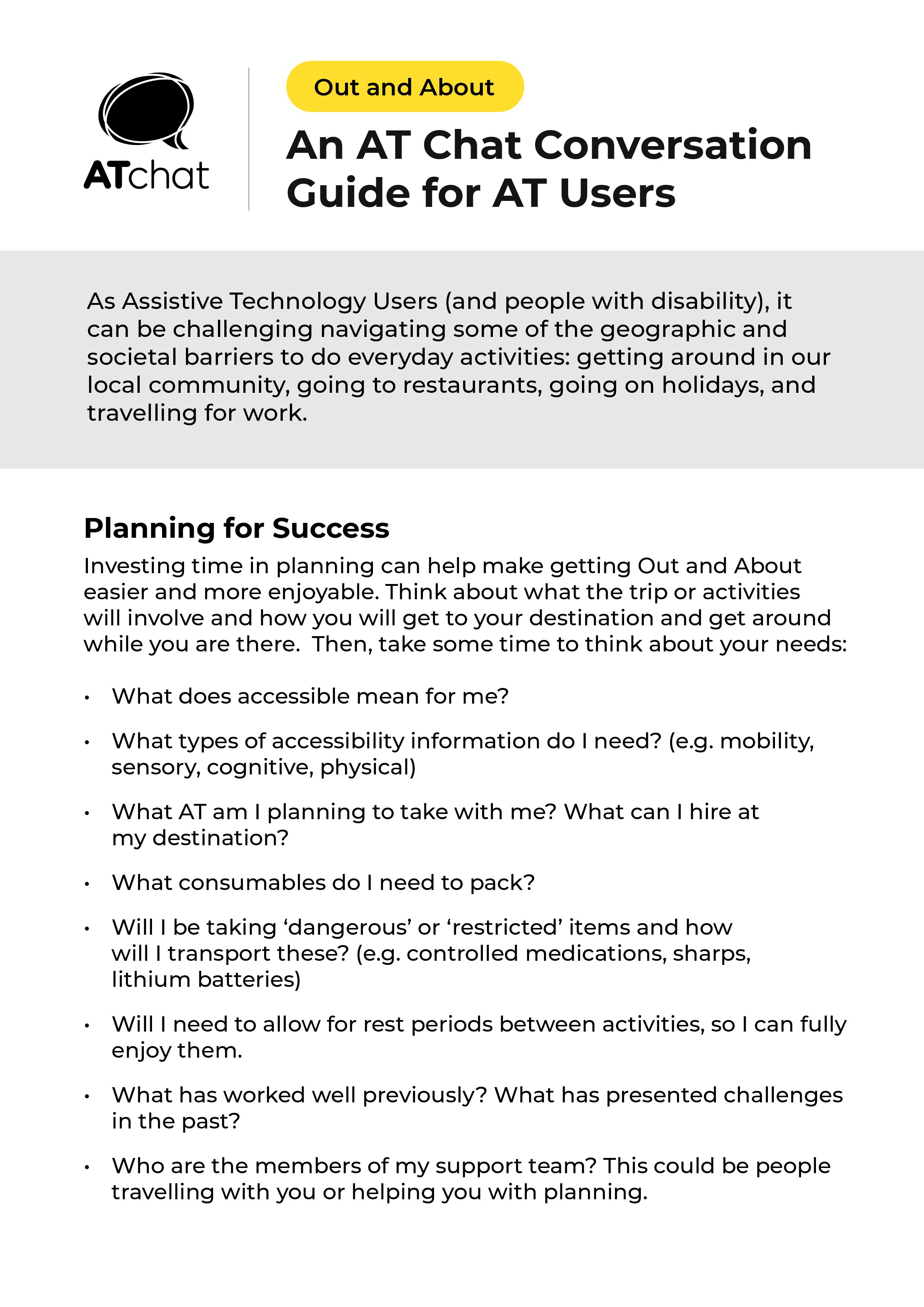 AT Chat - RESOURCE - Out and About Conversation Guide for AT Users - image AT Chat - RESOURCE - Out and About Conversation Guide for AT Users - image