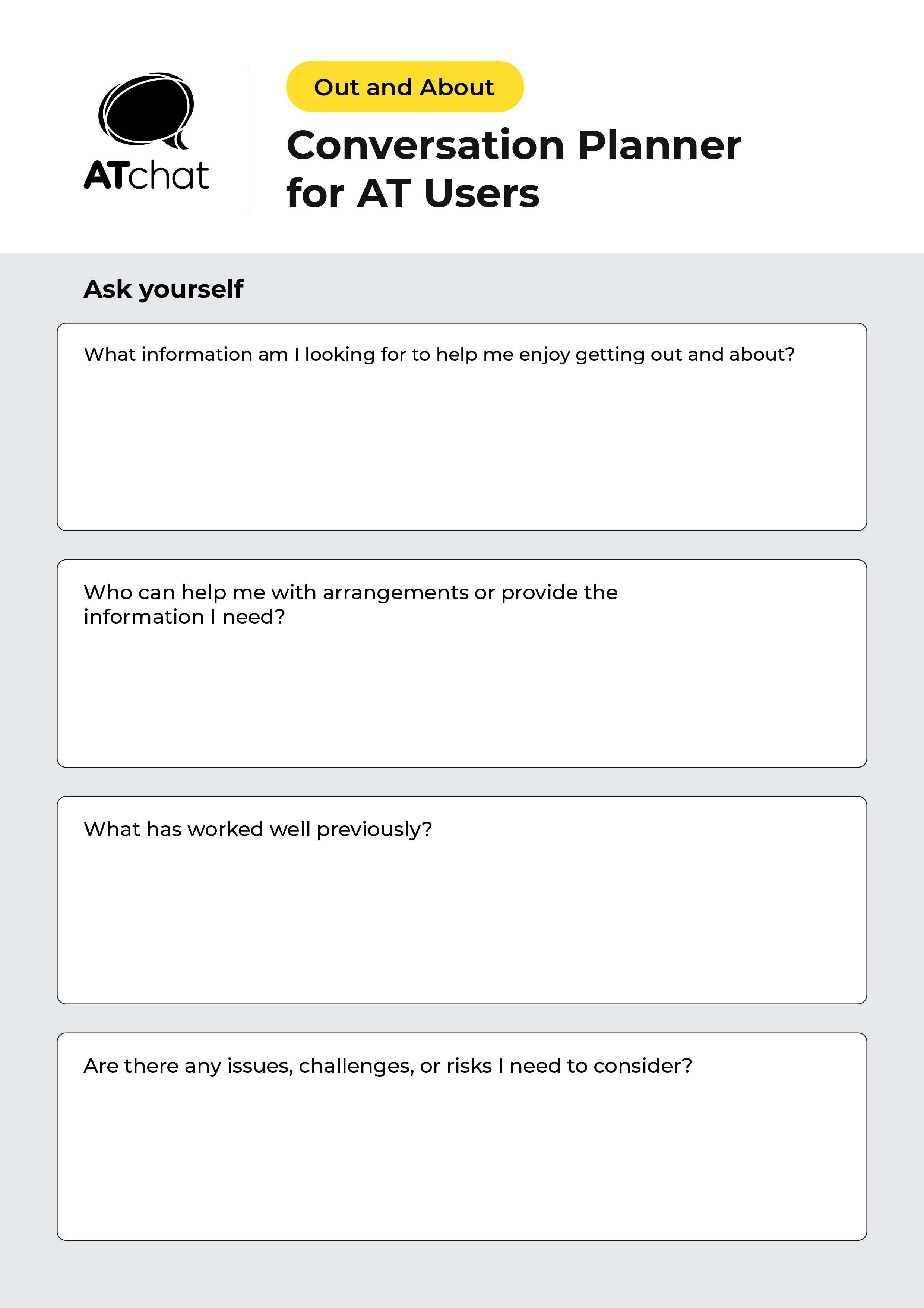 AT Chat - RESOURCE - Out and About Conversation Planner for AT Chat Users - image AT Chat - RESOURCE - Out and About Conversation Planner for AT Chat Users - image