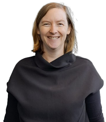 sam rowe cropped Photo of a woman smiling in soft, dark clothes