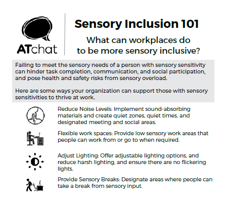 Screenshot 2025-05-08 133722 An image of a pdf with the heading Sensory Inclusion 101 on the top