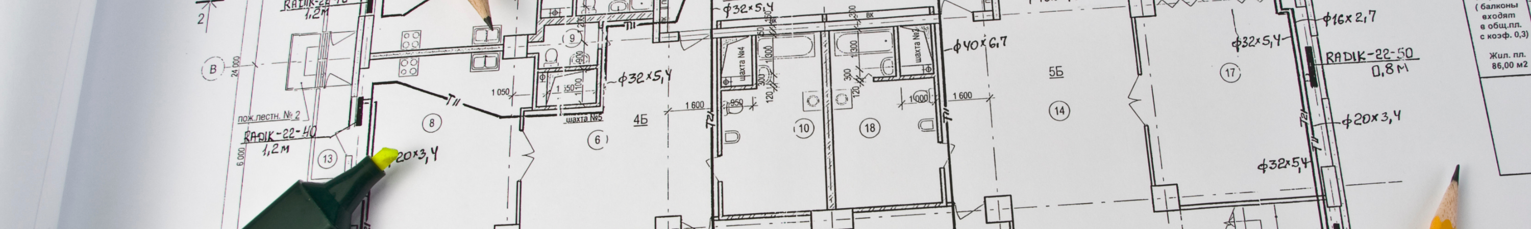 Close up of a design plan