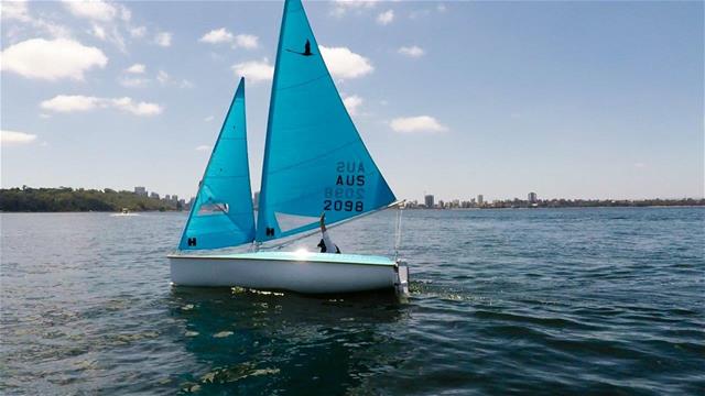 Tracey Odiam in her Hansa sailing dinghy Tracey Odiam in her Hansa sailing dinghy